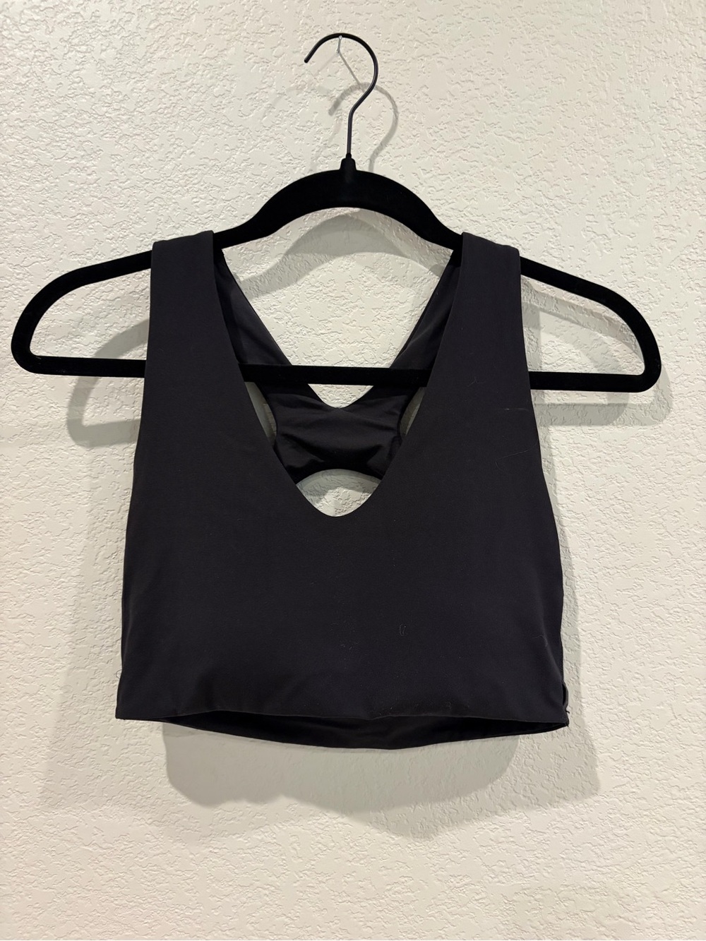 Lululemon Black Criss Cross Cutout Back Cropped Tank Top